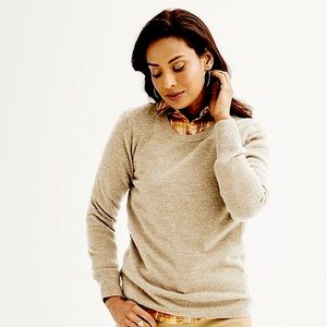 Women's Croft & Barrow® Extra Soft
Crewneck Sweater in Tan 👢